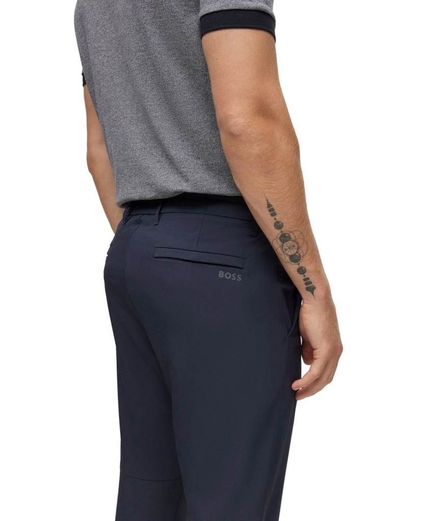 Hugo Boss Mens T_commuter Regular Trouser Navy - Blue - Size 34W/32L